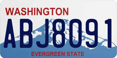 WA license plate ABJ8091