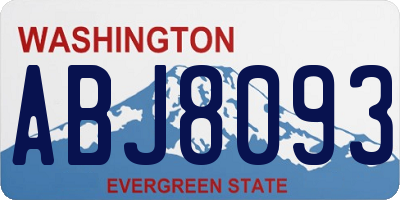 WA license plate ABJ8093
