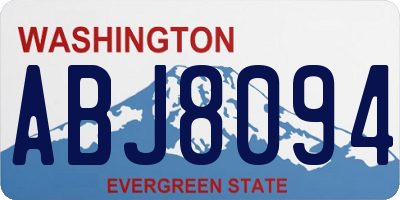 WA license plate ABJ8094