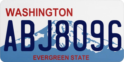WA license plate ABJ8096