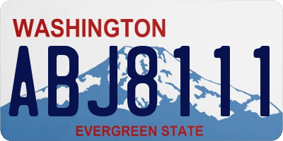 WA license plate ABJ8111