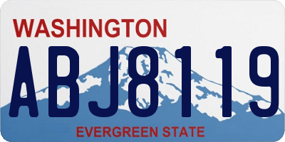WA license plate ABJ8119
