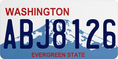 WA license plate ABJ8126