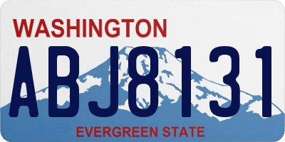 WA license plate ABJ8131