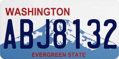 WA license plate ABJ8132