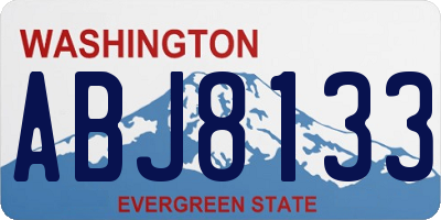 WA license plate ABJ8133