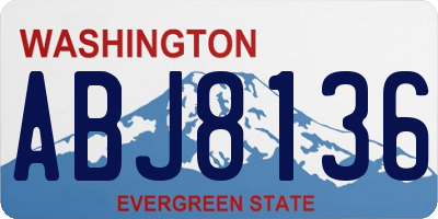 WA license plate ABJ8136