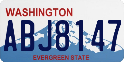 WA license plate ABJ8147