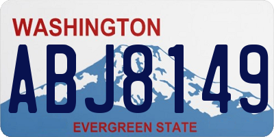 WA license plate ABJ8149