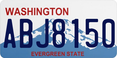 WA license plate ABJ8150
