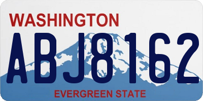 WA license plate ABJ8162