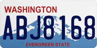 WA license plate ABJ8168