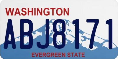 WA license plate ABJ8171