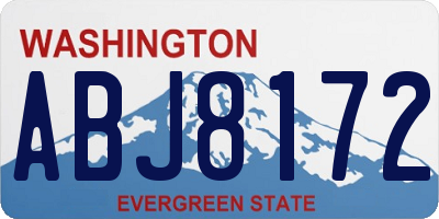 WA license plate ABJ8172