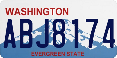 WA license plate ABJ8174