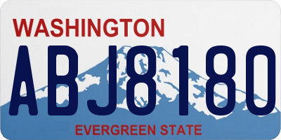 WA license plate ABJ8180