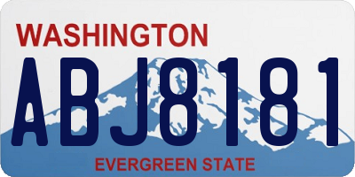 WA license plate ABJ8181