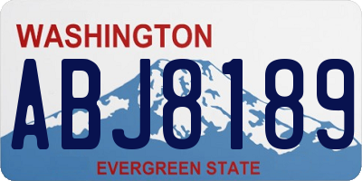 WA license plate ABJ8189