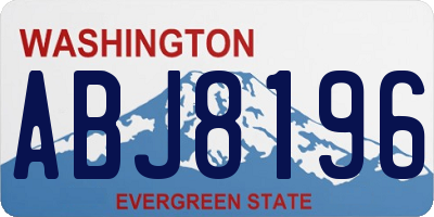 WA license plate ABJ8196