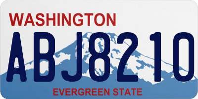 WA license plate ABJ8210
