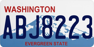 WA license plate ABJ8223