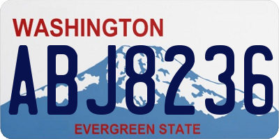 WA license plate ABJ8236