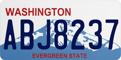 WA license plate ABJ8237