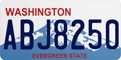 WA license plate ABJ8250
