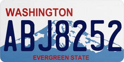 WA license plate ABJ8252