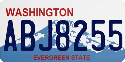 WA license plate ABJ8255