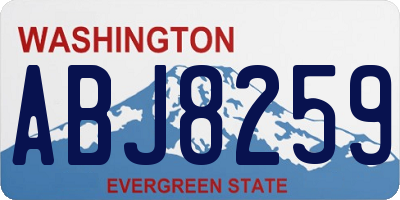 WA license plate ABJ8259
