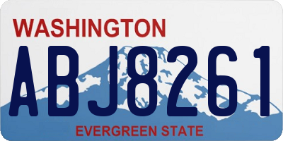 WA license plate ABJ8261