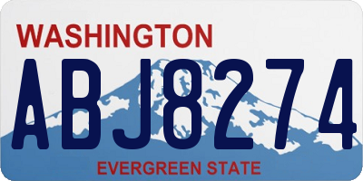 WA license plate ABJ8274