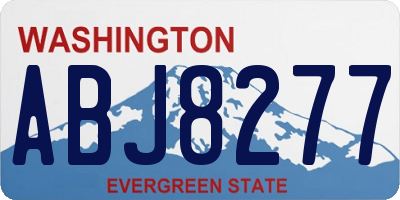 WA license plate ABJ8277
