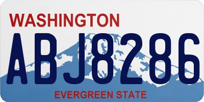 WA license plate ABJ8286