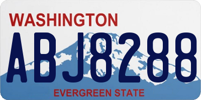 WA license plate ABJ8288
