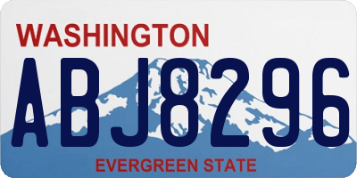 WA license plate ABJ8296