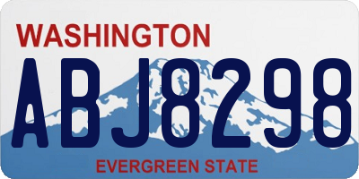 WA license plate ABJ8298