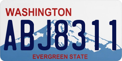 WA license plate ABJ8311