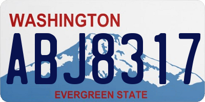 WA license plate ABJ8317