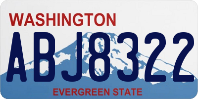 WA license plate ABJ8322