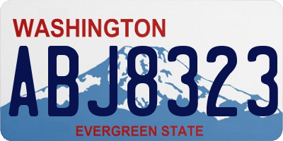 WA license plate ABJ8323
