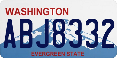 WA license plate ABJ8332