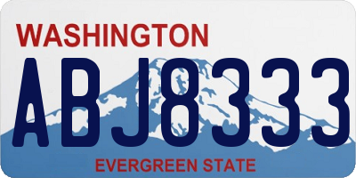 WA license plate ABJ8333