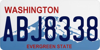 WA license plate ABJ8338