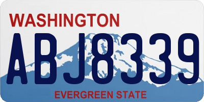 WA license plate ABJ8339