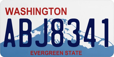 WA license plate ABJ8341