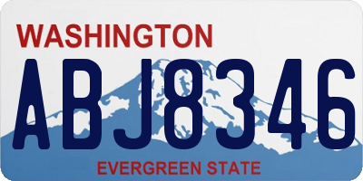 WA license plate ABJ8346