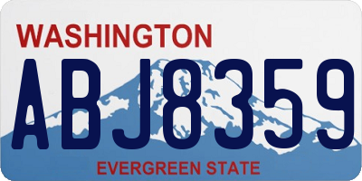 WA license plate ABJ8359