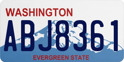 WA license plate ABJ8361